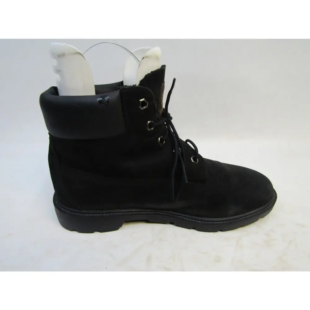 Timberland Boys Youth Size 6.5 M Black Leather Laces Ankle Casual Boots